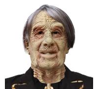 Realistic Old Man Face Cover - Soft Vivid Creative Costume Headgear