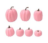 Realistic Pumpkins - 7-Piece Thanksgiving & Halloween Table Decor Set