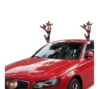 Realistic Reindeer Antler Nose Christmas Decoration Set For Car