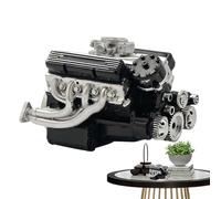 Realistic Resin V8 Engine, Model & Building Block Set, Educational Science Toy and Desk Decoration for Kids Room, Living Rooms, & Bookshelf Display with Functional Learning Appeal