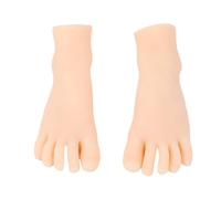 Realistic Silicone Feet, 1 Pair Soft Silicone Foot Mannequin, 19-20 Size Dummy Foot Model for Practicing Drawing Props Performances