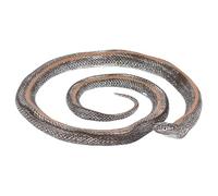 Realistic Snake Model Toy, Life-like Fake Reptile Figure With Detailed Texture, Flexible Rubber Design, Manufactured With Outstanding Pvc Material, Color Dark Brown, 136g