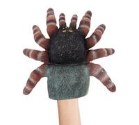 Realistic Spider Hand Puppet - Soft Flexible Halloween aracnid Toy, interactive Movable Fingers, Creepy Crawly Play Creature for Birthday Surprise, Spooky Costume Prop | Party Haunted House Décor
