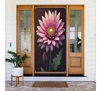 Realistica stampa floreale dalia n. 7 coperture decorative per porte, decorazioni per interni ed esterni, primavera, estate, autunno, inverno, Halloween, Natale, decorazioni per la casa