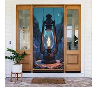 Realistica stampa lanterna n. 17 coperture decorative per porte, decorazioni per interni ed esterni, primavera, estate, autunno, inverno, Halloween, Natale, decorazioni per la casa