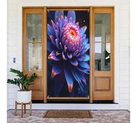 Realistica stampa viola dalia n. 27 coperture decorative per porte, decorazioni per interni ed esterni, primavera, estate, autunno, inverno, Halloween, Natale, decorazioni per la casa