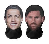 Realistiche 3D Stampa Maschera viso integrale "GOAT Bundle" Messi, Ronaldo - Traspirante, leggero e confortevole, ideale per cosplay, feste, Halloween, karnveal ed eventi o addii al celibato