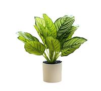 Realistici Verde Pianta IN Vaso Forma Artificiale Foglia Festa Giardino E Casa