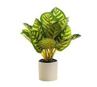 Realistici Verde Pianta IN Vaso Forma Artificiale Foglia Festa Giardino E Casa