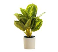 Realistici Verde Pianta IN Vaso Forma Artificiale Foglia Giardino Festa E Casa