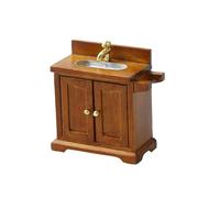 Realistico 1/16 Scala Lavabo Cabinet Per Dollhouses Bagno O Cucina Accessori In Miniatura Decorazione Della Cucina