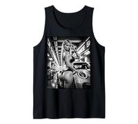 Realistico Anime Girl Tee - Sexy Bikini Modello & Auto Esotica BW Canotta
