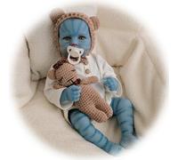 Realistico Bambole rinata Ava-tar Bambole Reborn 19 pollici 49 cm Bambino rinate neonato Ragazza Silicone in vinile morbido Capelli dipinti Giocattolo Regalo Per i bambini di 3+