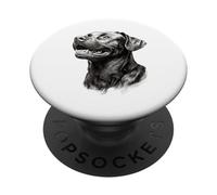 Realistico Black Labrador Dog Sketch Art PopSockets PopGrip Adesivo