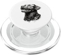 Realistico Black Labrador Dog Sketch Art PopSockets PopGrip per MagSafe