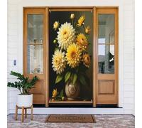 Realistico Dalia Miele Stampa No.4 Coperture Decorative, Decorazioni per porta per interni/esterni, Primavera, Estate, Autunno, Inverno, Halloween, Natale Decorazioni per la casa