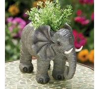 Realistico Dettaglio & Consistenza Giovane Safari Elefante 2 IN 1 Da Vaso Statua