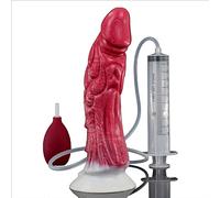 Realistico dildo animale con funzione di eiaculazione - pene in silicone liquido plug anale plug anale - giocattolo sessuale per massaggio prostatico per uomini e donne