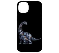 Realistico dinosauro robotico Brontosauro Mecha Design Custodia per iPhone 14 Plus