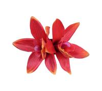 Realistico Fiore Cymbidium Forcina Elegante Fiore di Capelli Da Sposa Clip Laterale Matita Antislip Barrettes Per La Modellazione Dei Capelli