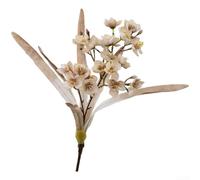 Realistico fiore narciso artificiale panno per la decorazione della casa stelo (marrone)