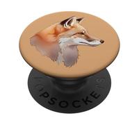 Realistico Fox Acquerello Arte Natura Bosco Animale Grafica PopSockets PopGrip Adesivo