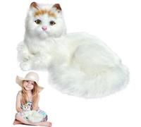 Realistico gatto di peluche - gatto di peluche realistico, animale di peluche | giocattolo di peluche gatto di simulazione visualizzazione di peluche gatto realistico fatto a mano