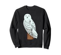 Realistico Gufo Bianco innevato su Un Ramo di Albero Felpa