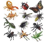 Realistico insetto giocattolo, 12 pezzi, grandi statuette in plastica, con coccinella, ape, farfalla, formica, manti, scorpione, ragno, scuola, progetto di Halloween, insetto per feste