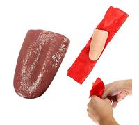 Realistico Lingua Finta, Lingua Finte Realistica Trucchi, Estensibile Lingua Finta, Artificiale Lingua Puntelli, Magia Trucco Scherzo Lingua, Giocattolo Magico della novità Classico, Pollice Finto