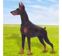 Realistico Modello di Cane Marrone Giocattolo Educativo per Bambini Giocattolo Animale Figura Puntello 6x1,9x6,4 Pollici Decorazioni per la Casa