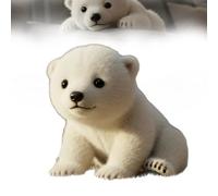 Realistico peluche orso polare, peluche interattivo per bambini da 21 cm/28 cm, compagno di supporto emotivo, per alleviare l'ansia di familiari e amici white 28cm