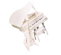 Realistico Pianoforte a coda Casa delle bambole Accessorio Strumento Musicale In Legno Con Violoncello Per La Camera Dei Bambini Decorazione Collezione Casa Delle Bambole In Legno Mobili