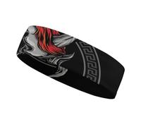 Realistico samurai giapponese Skull WarriorSports fascia per il sudore decorazione sportiva alla moda, fascia resistente al sudore, fascia per capelli, traspirante, traspirante, attrezzatura per il