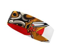 Realistico samurai giapponese Skull WarriorSports fascia per il sudore decorazione sportiva alla moda, fascia resistente al sudore, fascia per capelli, traspirante, traspirante, attrezzatura per il