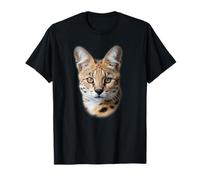 Realistico Serval Cat Africano Wild Animal Art Lovers Maglietta