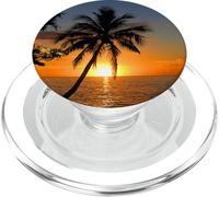 Realistico Tramonto Oceano Palma Foto Tropicale Alba PopSockets PopGrip per MagSafe