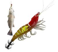 Realistische Weiche Leuchtgarnelen - Angelköder Set Flexibel Soft Köder Hohe Leuchtkraft Vielseitig Einsetzbar Für Barsch Salzwasser Süßwasser Seen Meere Forellen | Ideal für Angler Familie und Freund