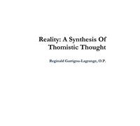Reginald Garrigou-Lagrange, O Reality: A Synthesis Of Thomistic Thou (Tascabile)