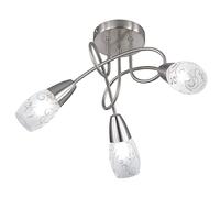 Plafoniera 3 faretti attacco E14 COLMAR R60023007 vetro satinato