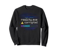 Reality Exe Corrotto Errore Glitch Codice Techcore Art Felpa