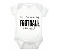 Reality Glitch Shh.I'm Watching Football with Daddy - Tutina bianco 6-12 Mesi