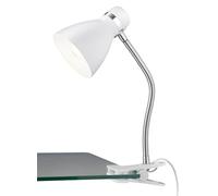 Reality - Lampada a clip Harvey R20731231, in metallo bianco opaco, senza 1 x E27, Flexarm