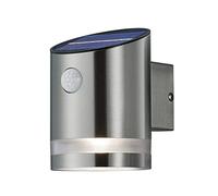 Salta applique led da esterno solare ricaricabile acciaio satinato con sensore d
