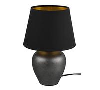 Lampada ABBY nichel anticato e paralume nero/oro R50601002
