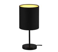 JERRY LAMPADA DA TAVOLO METALLO NERO E PARALUME NERO E ORO H. 28,5CM 1 LUCE ATTACCO E14