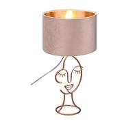 Lampada MARY con paralume velluto beige e oro H.45,5cm metallo nero R51221044