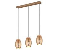 Sospensione 3 diffusori in metallo caffè BIDAR R31573065