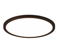 Reality LED Aureo R64371132 - Plafoniera in plastica nera opaca, con LED da 18 Watt, cambia colore, telecomando