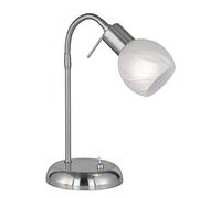 Lampada da studio argento con diffusore flessibile e vetro alabasco ANTIBES R50171007